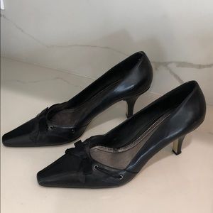 Franco Sarto Impala Black Patent Leather Pumps